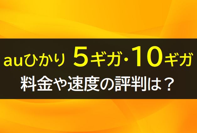 auひかり　5ギガ　10ギガ